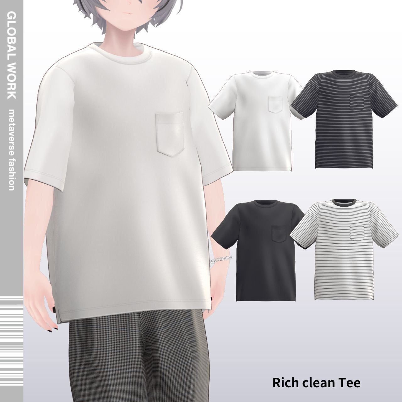 GLOBAL WORK「リッチクリーンTEE」全5色SET