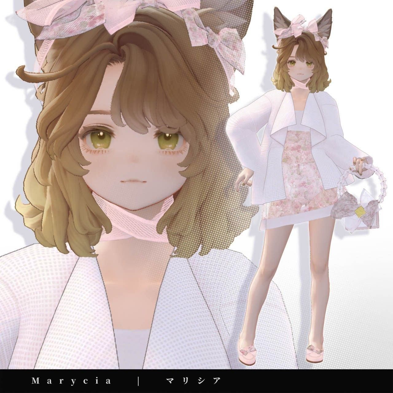 【マリシア marycia】ブーケコレクション☆ふんわりリボンローファー【VRChat】