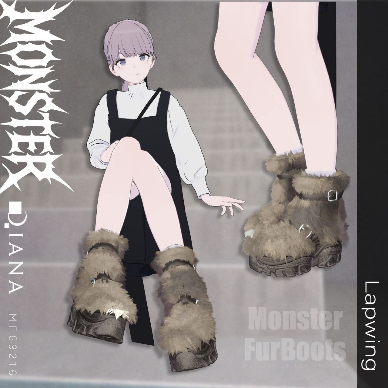 Lapwing】モンスターファーブーツ-MONSTER FUR BOOTS【Vketコラボ