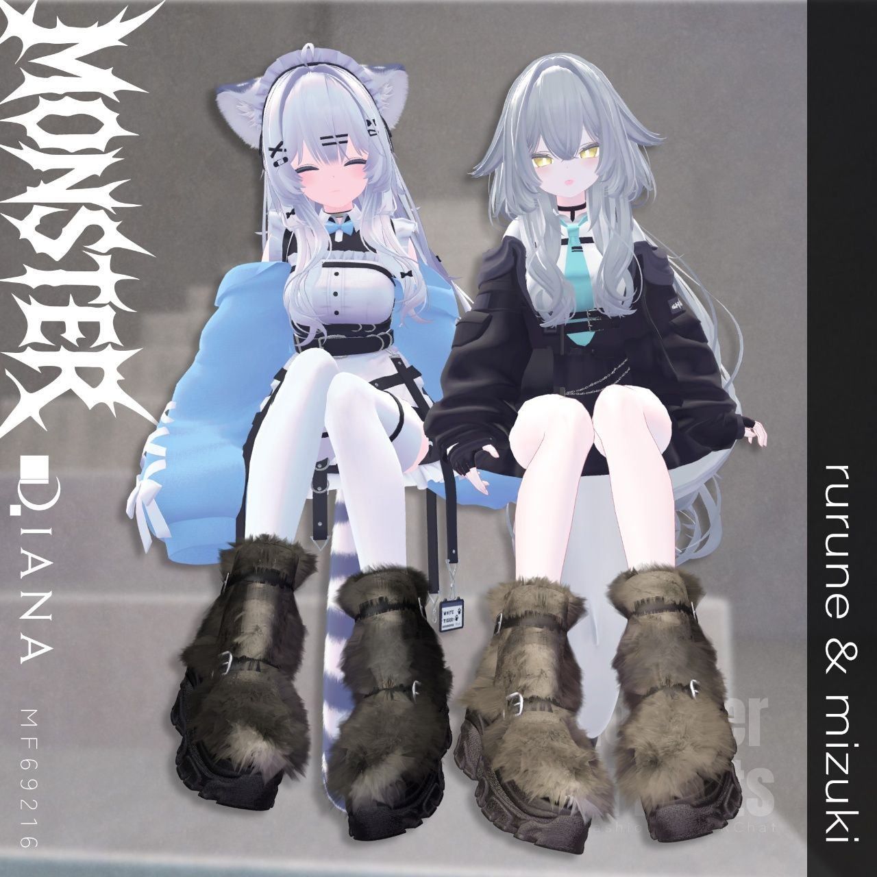 【ルルネ rurune/瑞希 mizuki】モンスターファーブーツ-MONSTER FUR BOOTS【Vketコラボ】