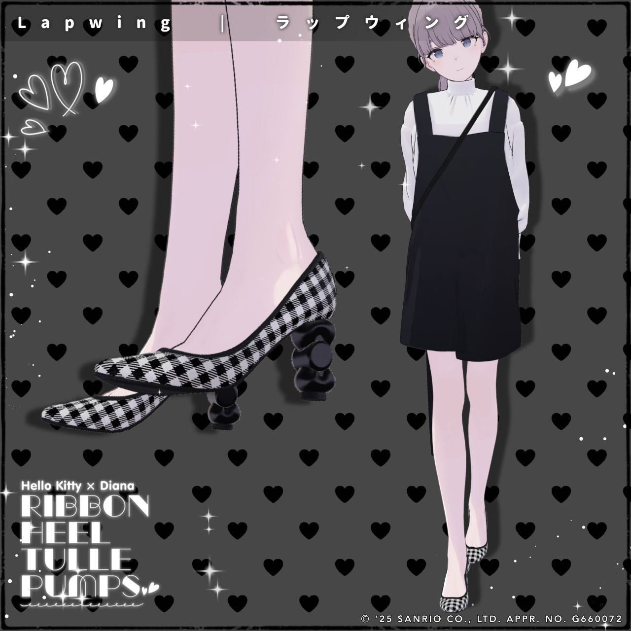 【ハローキティ×ダイアナ】リボンヒールチュールパンプス【Lapwing対応】