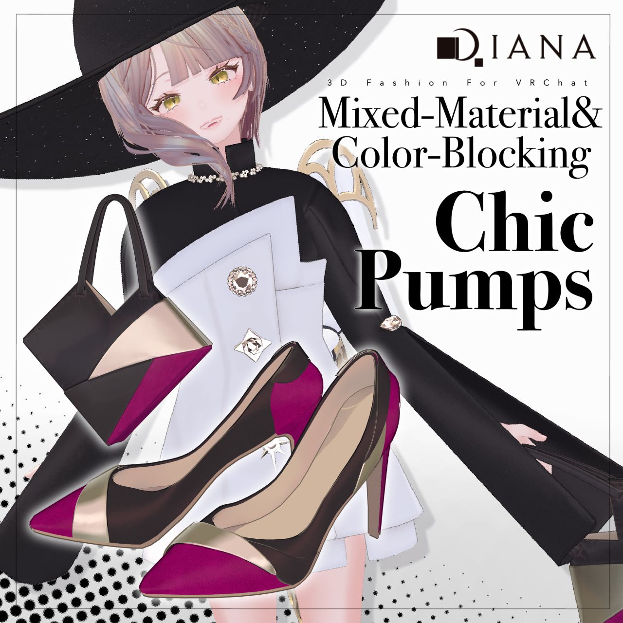 ココちゃん-JuiceCocoBlanc】24AW 異素材＆カラーブロッキング