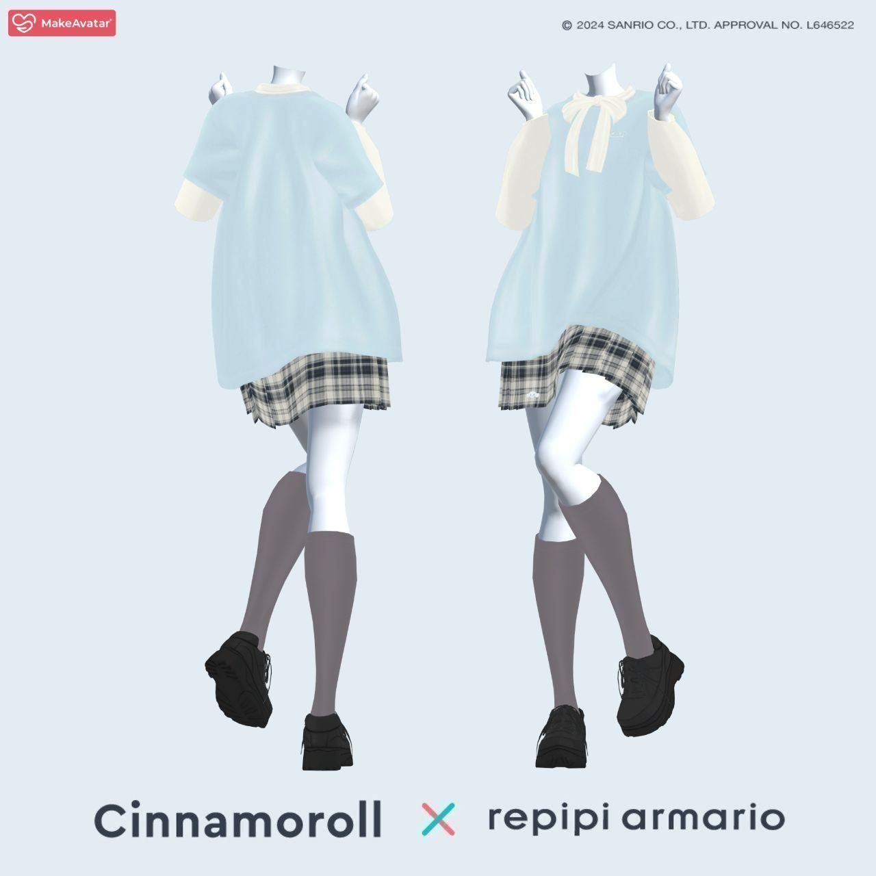 [MakeAvatar] repipi armario×シナモロールコラボ　女性素体対応