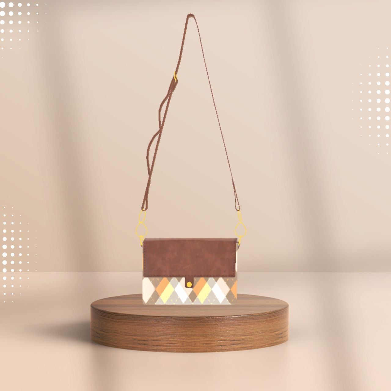 スクエアショルダーバッグ